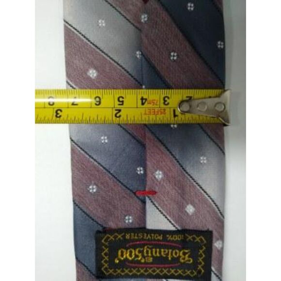 Botany 500 Blue, Brown, Gray, Black Ombre Effect Striped Necktie Woven Tie - Picture 5 of 5